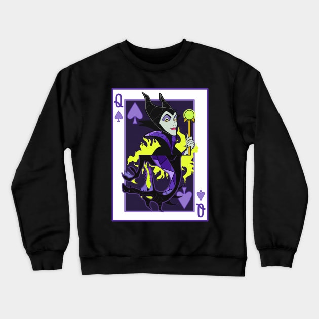 Evil queen of Spades Crewneck Sweatshirt by Ginny Heart Lab